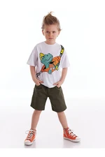 Mushi Dino In The Bag Boy Boy Gabardine Shorts Set