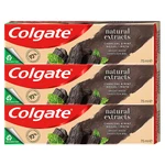 COLGATE Natural Extracts Zubní pasta Charcoal+White 3x 75 ml