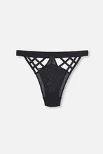 Dagi Black Thread Detailed Mesh Brazillian