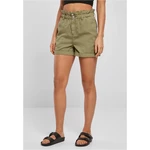 Women's Paperbag Shorts in Khaki