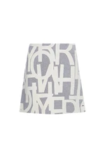 Tommy Hilfiger Sukňa - WOOL JACQUARD SHORT SKIRT bielo-sivá