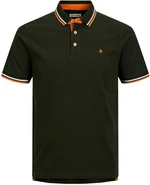 Jack&Jones Pánske polo tričko JJEPAULOS Slim Fit 12136668 Kombu Green M