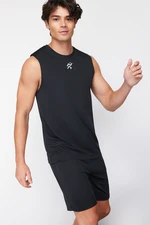 Trendyol Black Reflective Printed Regular Cut Quick-Drying Undershirt