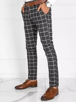 Dark Grey Plaid Men's Dstreet Chino Pants