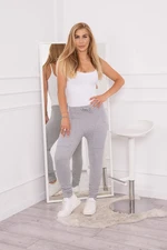 Sweatpants with tie at waist grey