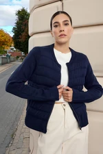 Trendyol Navy Blue Crew Neck Coat Knitwear Cardigan