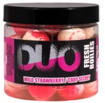 Lk baits boilie duo x-tra fresh wild strawberry/carp secret - 200 ml 18 mm