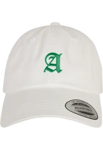 Letter White Low Profile Cap A