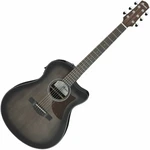 Ibanez AAM70CE-TBN Transparent Charcoal Burst Guitare Dreadnought acoustique-électrique