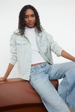 Trendyol Light Blue Oversize Denim Jacket