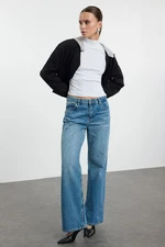 Trendyol Blue Low Waist Wide Leg Jeans