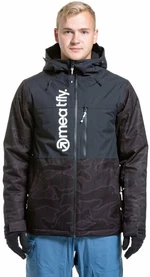 Meatfly Manifold Mens SNB and Ski Jacket Morph Black S Chaqueta de esquí