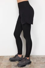 Trendyol Black 2-Layer Shorts Detailed Full Length Knitted Sports Leggings