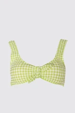 Trendyol Green Textured Tie Detailed Bikini Top