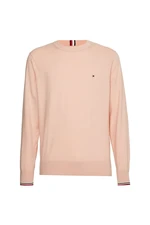 Tommy Hilfiger Sweater - TIPPED PIMA CTN MOULINE C-NK pink