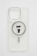 Puzdro na mobil Karl Lagerfeld iPhone 15 Pro Max 6.7 priehľadná farba