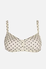 Trendyol biały polka dot bikini top