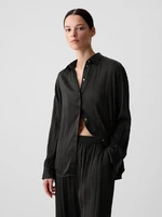 GAP Satin Boyfriend Shirt - Women