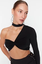 Trendyol Black Crop Knitted Bustier