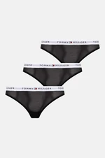 Tanga Tommy Hilfiger 3-pack černá barva, UW0UW05532