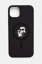 Obal na telefon Karl Lagerfeld iPhone 15 Plus / 14 Plus 6.7 černá barva, KLHMP15MSCMKCRHK