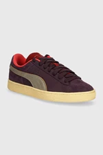 Semišové sneakers boty Puma Suede Play Paris fialová barva, 398190