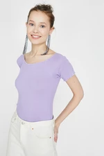 Koton Women's Purple T-Shirt