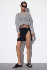 Trendyol Black Mini Woven Skirt With Accessories