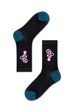 Ponožky Happy Socks Caroline Crew Sock dámske, čierna farba