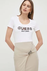 Tričko Guess dámsky, biela farba