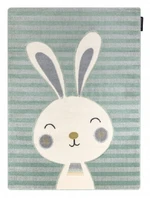 Dětský kusový koberec Petit Rabbit green-80x150