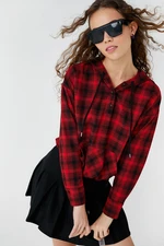 Koton Women's Red Plaid Shirt