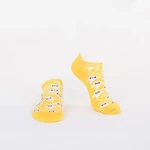 Men's yellow short socks with fairytale lights