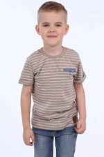 Boys' Beige Striped T-shirt