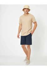 Koton Men's Navy Blue Patterned Shorts & Bermuda