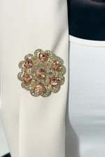 Brooch Blossom XZ459-193 apricot