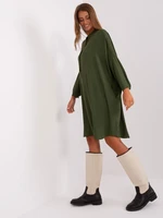 Khaki oversize shirt dress