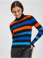 Orsay Orange-Blue Women Striped Sweater - Women