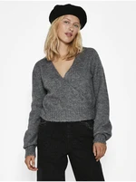 Gray wrap sweater Noisy May Coco - Women