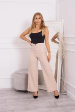 Wide leg trousers beige