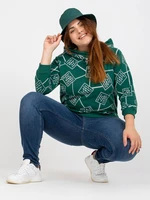 Larger size green hoodie