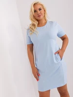 Light blue cotton dress in larger size