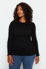 Trendyol Curve Black Basic Knitted Blouse