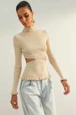 Trendyol Limited Edition Stone Window/Cut Out Knitwear Sweater