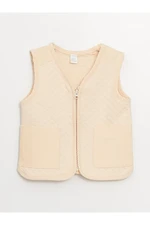 LC Waikiki V-Neck Quilted Baby Girl Vest