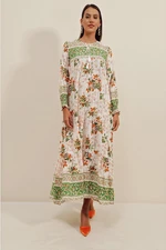 Bigdart 1947 Patterned Long Dress - Green