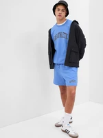 Blue men's tracksuit shorts with GAP logo