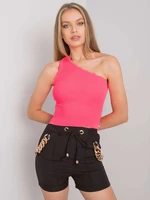 Fluo pink asymmetrical top