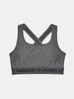 Under Armour Bra Crossback Mid Heather Bra-GRY - Women's