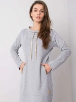 Cotton cotton dress in gray